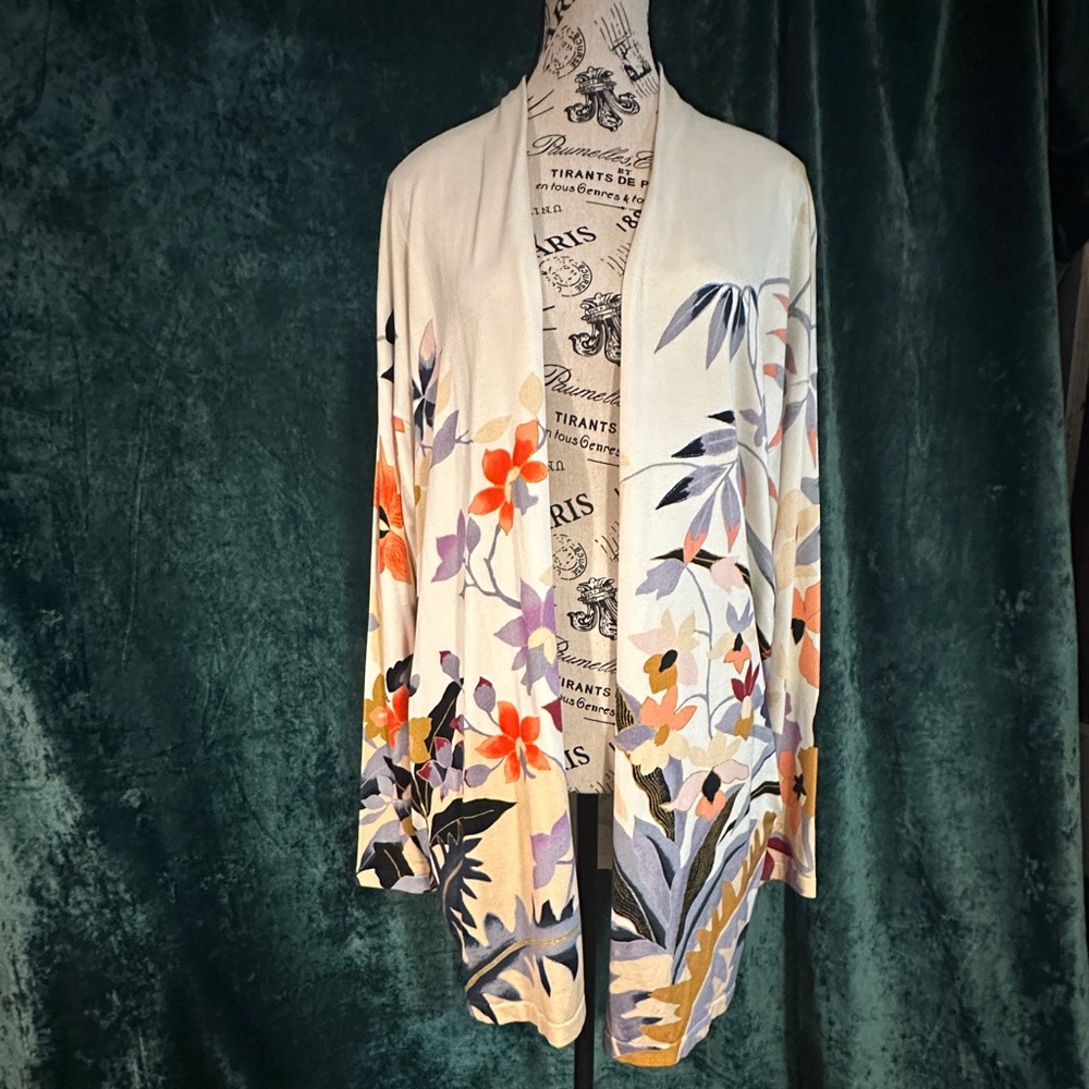 Etro Milano silk open cardigan sz 46 M 10-12